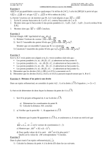 Exercices de Calcul Vectoriel - Lycée 1ère S1