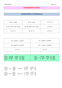 Changement de Base: Coordonnées Cylindriques et Sphériques
