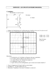 Exercices : Circuits en Régime Sinusoïdal