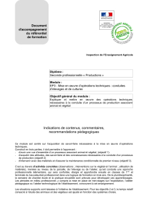 Module EP3 Seconde Pro Productions : Conduites Élevages et Cultures