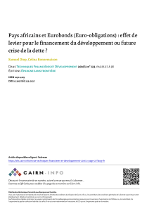 Pays africains, Eurobonds : levier de développement ou crise de la dette ?