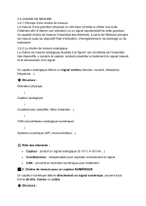 Chaîne de Mesure: Analogique et Numérique - Principes et Structure
