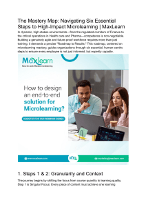 The Mastery Map  Navigating Six Essential Steps to High-Impact Microlearning   MaxLearn