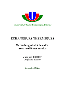 Échangeurs Thermiques : Méthodes de Calcul & Problèmes Résolus