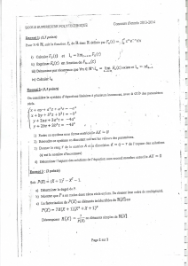 Concours d'entrée Polytechnique 2013-2014: Mathématiques