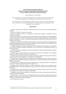 Convention SH: Désignation et Codification des Marchandises (1983)
