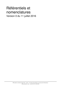Référentiels et nomenclatures
