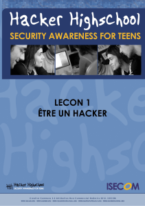 Hacker HighSchool: Leçon 1 - Être un Hacker | Sensibilisation Sécurité