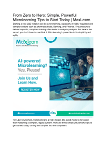 Microlearning Tips: Simple, Powerful L&D Strategies