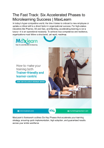 Microlearning Success: MaxLearn's 6 Accelerated Phases