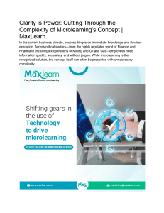 Microlearning: Concepts, Benefits & Applications