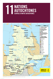 Carte des Nations Autochtones et Centres d'Amitié du Québec