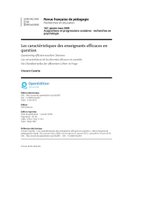 Enseignants efficaces : caractéristiques et questions