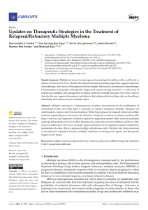 Updates on Relapsed/Refractory Multiple Myeloma Treatment Strategies
