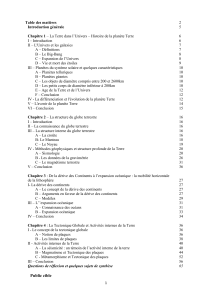 Géodynamique Interne : Structure, Mobilité et Activités de la Terre