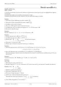Devoir Surveillé MPSI-2I - Mathématiques (Octobre 2024)