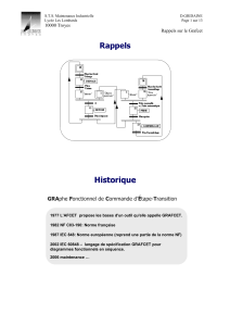 Rappels Grafcet: Historique, R&egrave;gles de Construction et Actions