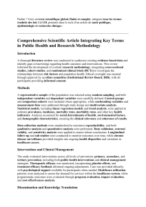 Article scientifique sur la santé publique et la méthodologie de recherche