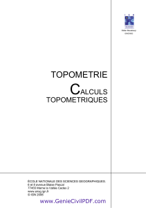 Calculs Topométriques : Cours Complet