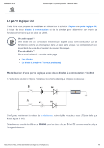 Modélisation Porte Logique OU avec Diodes et LTspice - Travaux Dirigés