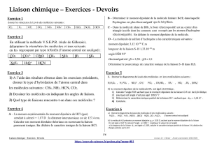 Liaison Chimique: Exercices & Devoirs L1 Chimie 2025/2026