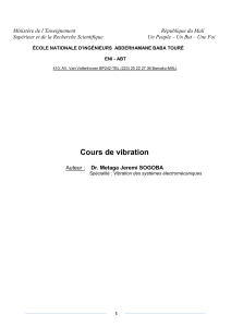 Cours de Vibration : Syst&egrave;mes &Eacute;lectrom&eacute;caniques