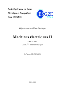 Machines électriques II : Transformateurs monophasés et triphasés