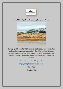 Land Clearing And Shredding Company Texas