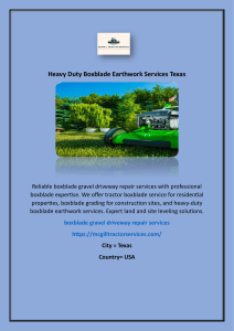 Heavy Duty Boxblade Earthwork Services Texas 