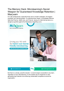 Microlearning: Guaranteed Knowledge Retention with MaxLearn