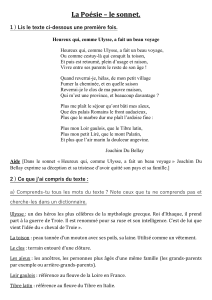 Analyse du sonnet 'Heureux qui, comme Ulysse' de Du Bellay