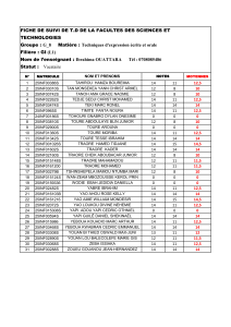 Fiche de Suivi TD GI (L1) - Techniques d'expression écrite et orale