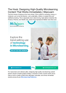 The Hook  Designing High-Quality Microlearning Content That Works Immediately   MaxLearn