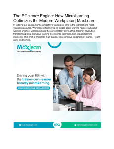 Microlearning: Optimizing Workplace Efficiency | MaxLearn