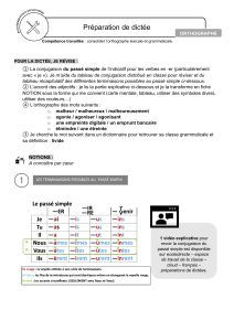 Pr&eacute;paration Dict&eacute;e: Orthographe, Pass&eacute; Simple, Adjectifs
