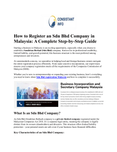 How to Register an Sdn Bhd Company in Malaysia p 11