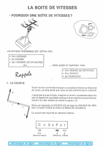 Manuel de formation sur la bo&icirc;te de vitesses