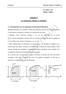 Intégrales Simples et Multiples: Introduction et Techniques de Calcul