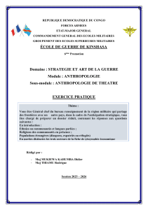 RDC École de Guerre: Anthropologie Militaire & Stratégie Rwanda
