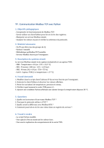 TP Modbus TCP avec Python: Communication Industrielle et Programmation