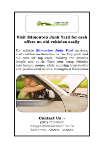 Visit Edmonton Junk Yard for cash offers on old vehicles easily