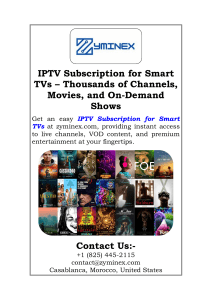 IPTV Subscription for Smart TVs – Thousands of Channels, Movies, and On-Demand Shows