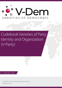 V-Party Codebook: Party Identity and Organization