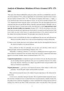 Gramsci's Relations of Force: Analysis & Interpretation