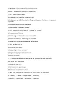 QCM Capteurs et Instrumentation Industrielle: D&eacute;finitions, Types, Mesure