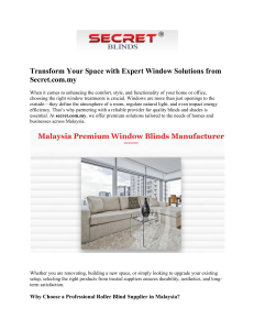 Roller Blind Manufacturer Malaysia
