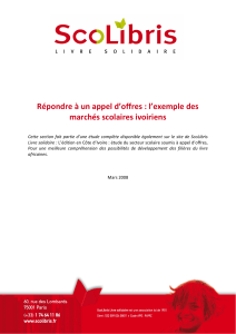 pdf Repondre a un marche d offres en scolaire le cas de la Cote d Ivoire