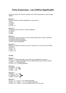 chiffres significatifs exercices
