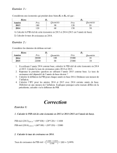 Exercices corrig&eacute;s de macro&eacute;conomie : PIB, croissance, IS-LM