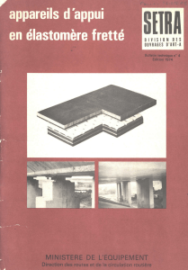 Appareils d'appui en élastomère fretté - Bulletin technique SETRA 1974